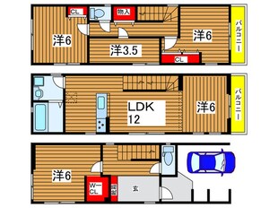 西生田一丁目貸家の物件間取画像